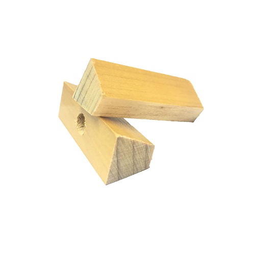 Base Furada para Carimbo de Madeira Retangular 08x50mm