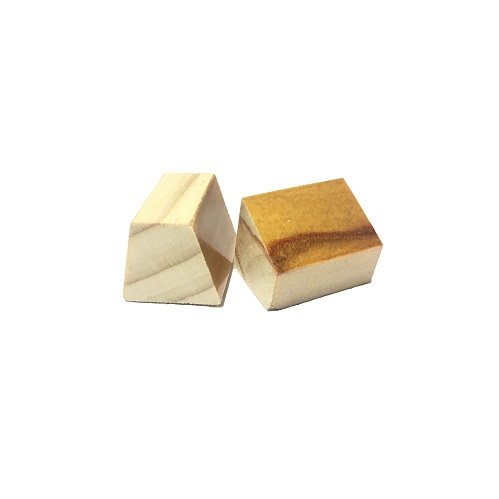 Base Furada para Carimbo de Madeira Retangular 10x20mm