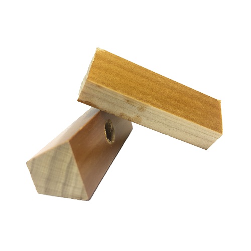 Base Furada para Carimbo de Madeira Retangular 10x60mm