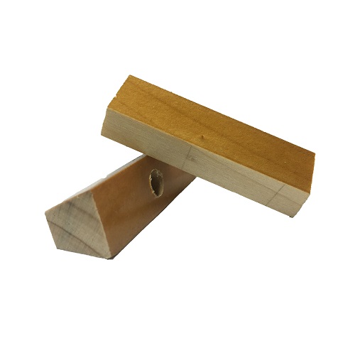 Base Furada para Carimbo de Madeira Retangular 10x70mm