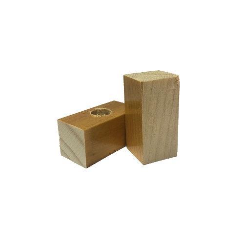 Base Furada para Carimbo de Madeira Retangular 15x30mm