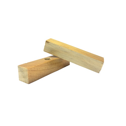 Base Furada para Carimbo de Madeira Retangular 15x70mm