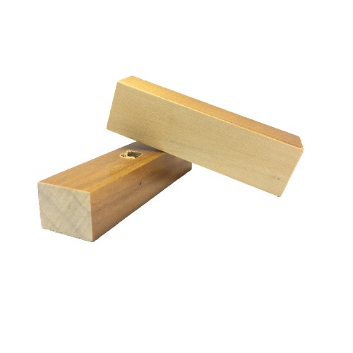 Base Furada para Carimbo de Madeira Retangular 20x70mm