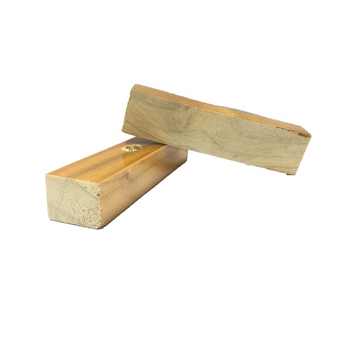 Base Furada para Carimbo de Madeira Retangular 20x80mm