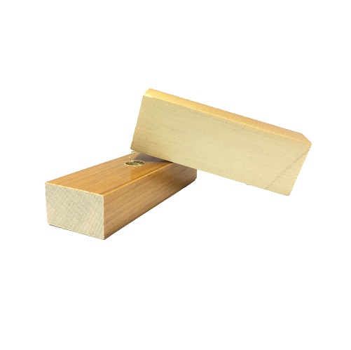 Base Furada para Carimbo de Madeira Retangular 25x80mm