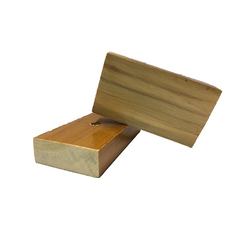 Base Furada para Carimbo de Madeira Retangular 45x60mm