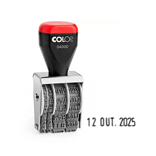 Carimbo Manual Colop 04000 Datador 4mm