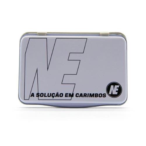 Almofada para Carimbo Ne Sem Tinta com Tampa de Metal Retangular 66x105mm