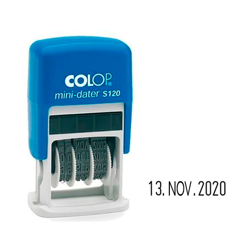 Carimbo Automático Colop Printer S120 Mini Datador 4mm