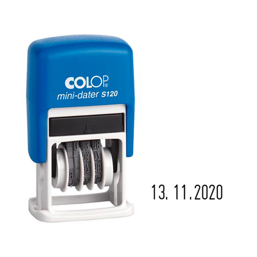 Carimbo Automático Colop S120 Mini Datador Mês Numerico 4mm