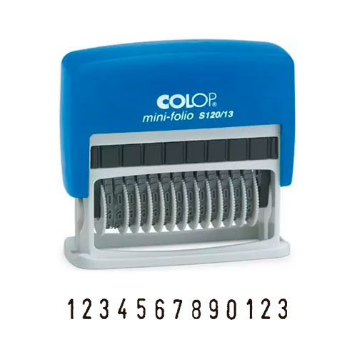 Carimbo Numerador Colop Mini Printer S120/13 13 Dígitos 4mm
