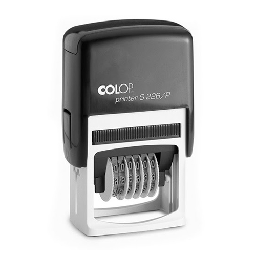Carimbo Numerador Colop Printer S226/p 6 Dígitos 4mm Placa Texto 24x45mm