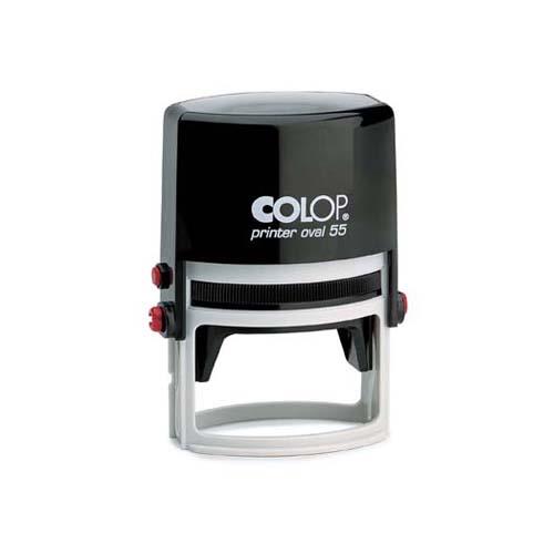 Carimbo Automático Colop Printer O55 Preto Placa Texto Oval 35x55mm