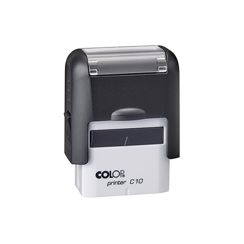 Carimbo Automatico Colop Printer Compacto 10 Preto Placa Texto Retangular 10x27mm