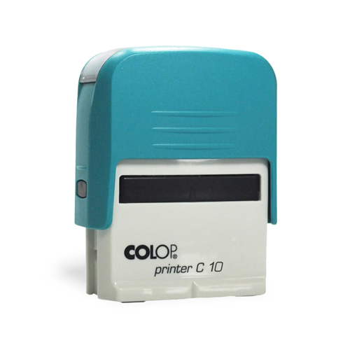 Carimbo Automatico Colop Printer Compacto 10 Verde Placa Texto Retangular 10x27mm