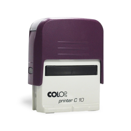 Carimbo Automatico Colop Printer Compacto 10 Violeta Placa Texto Retangular 10x27mm