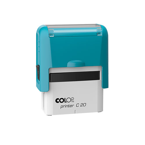Carimbo Automatico Colop Printer Compacto 20 Verde Placa Texto Retangular 14x38mm