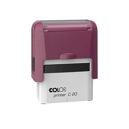 Carimbo Automatico Colop Printer Compacto 20 Violeta Placa Texto Retangular 14x38mm