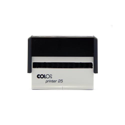 Carimbo Automatico Colop Printer 25 Preto Placa Texto Retangular 15x75mm