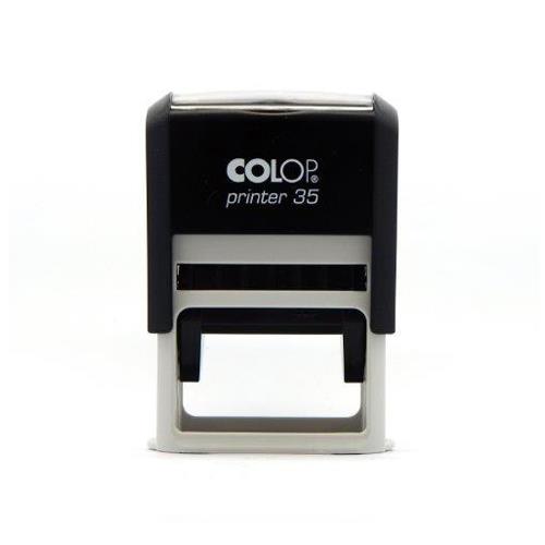 Carimbo Automatico Colop Printer 35 Preto Placa Texto Retangular 30x50mm