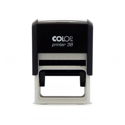 Carimbo Automatico Colop Printer 38 Preto Placa Texto Retangular 33x56mm