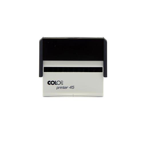 Carimbo Automatico Colop Printer 45 Preto Placa Texto Retangular 25x82mm