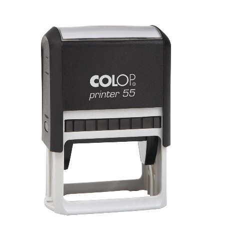 Carimbo Automatico Colop Printer 55 Preto Placa Texto Retangular 40x60mm
