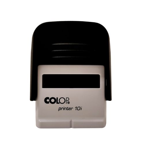 Carimbo Automatico Colop Printer Economy 10 Preto com Branco Placa Texto Retangular 10x27mm