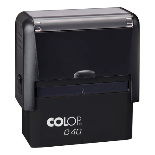 Carimbo Automatico Colop Printer Economy 40 Preto Placa Texto Retangular 23x59mm
