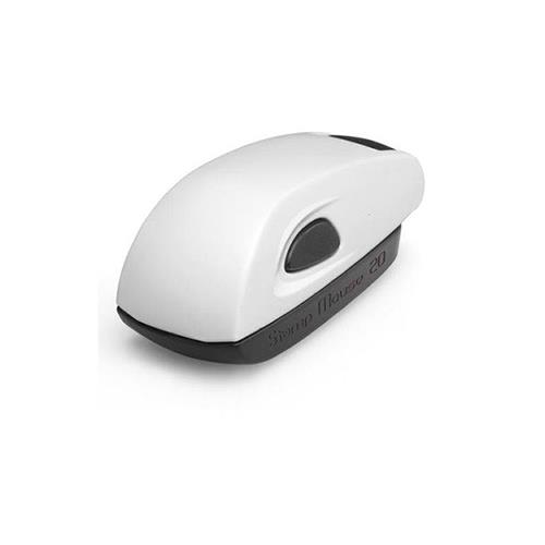Carimbo de Bolso Colop Mouse Stamp Branco Placa Texto Retangular 14x38mm