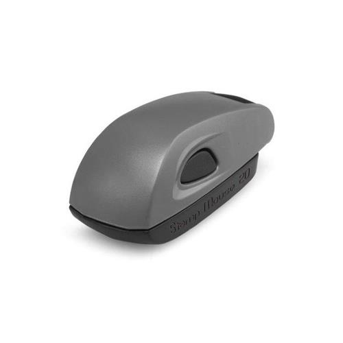 Carimbo de Bolso Colop Mouse Stamp Cinza Placa Texto Retangular 14x38mm