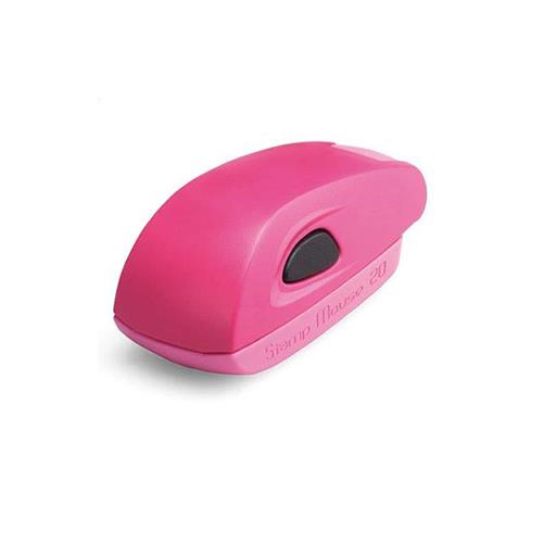 Carimbo de Bolso Colop Mouse Stamp Rosa Placa Texto Retangular 14x38mm
