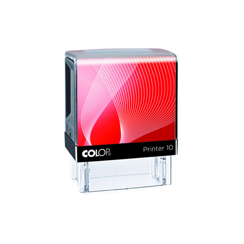 Carimbo Automatico Colop Novo Printer 10 Preto Placa Texto Retangular 10x27mm