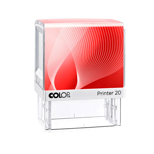 Carimbo Automatico Colop Novo Printer 20 Branco Placa Texto Retangular 14x38mm