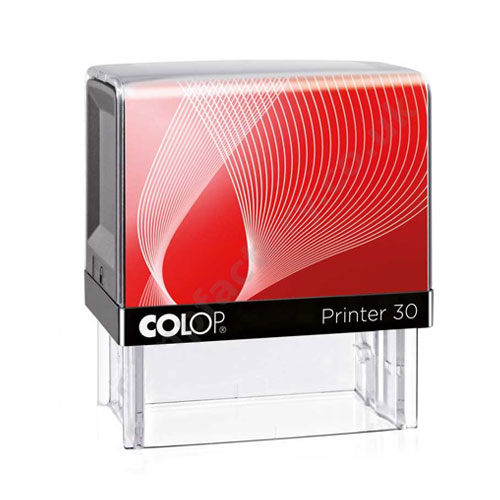 Carimbo Automatico Colop Novo Printer 30 Preto Placa Texto Retangular 18x47mm