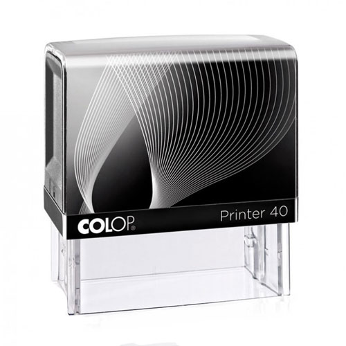 Carimbo Automatico Colop Novo Printer 40 Preto Placa Texto Retangular 23x59mm