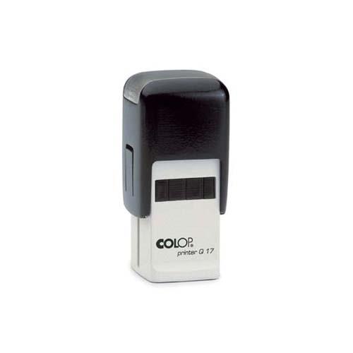 Carimbo Automático Colop Printer Q17 Preto Placa Texto Quadrada 17x17mm