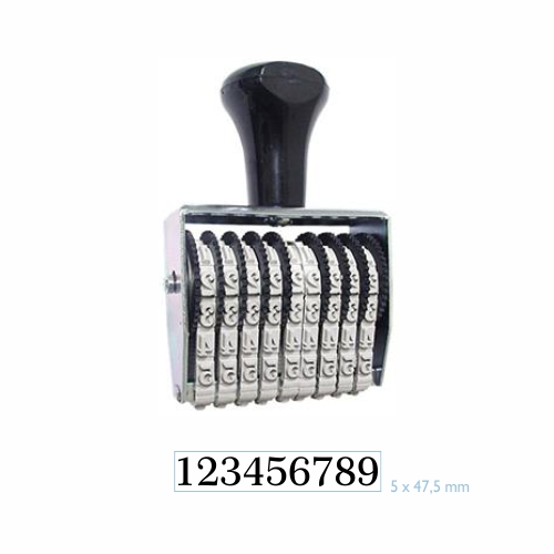 Carimbo Numerador Manual Data Kanji 9 Dígitos 5mm