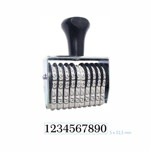 Carimbo Numerador Manual Data Kanji 10 Dígitos 5mm