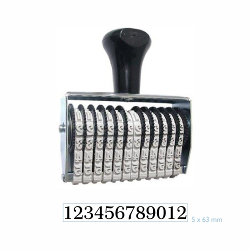 Carimbo Numerador Manual Data Kanji 12 Dígitos 5mm