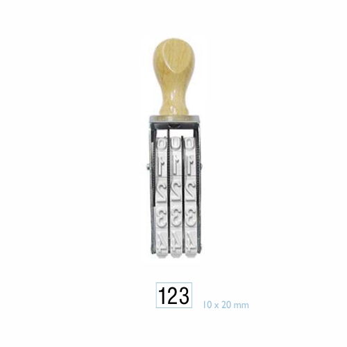 Carimbo Numerador Manual Data Kanji 3 Dígitos 10mm