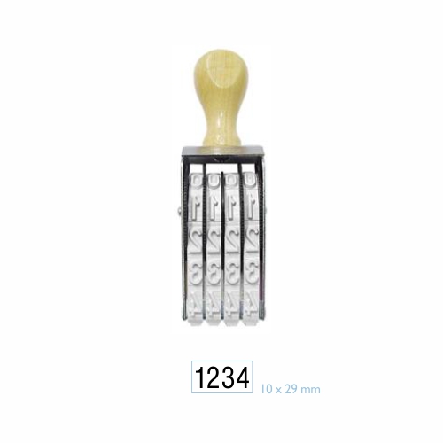 Carimbo Numerador Manual Data Kanji 4 Dígitos 10mm
