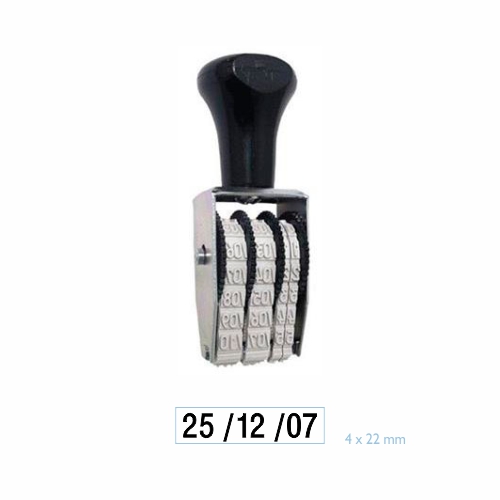 Carimbo Datador Manual Data Kanji com Mês Numérico 4mm