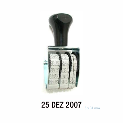 Carimbo Datador Manual Data Kanji 5mm