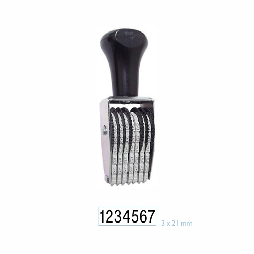 Carimbo Numerador Manual Data Kanji Estreito 7 Digitos 3mm