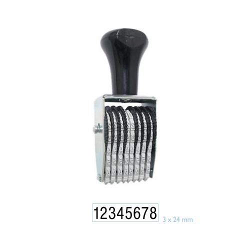Carimbo Numerador Manual Data Kanji Estreito 8 Digitos 3mm