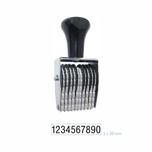 Carimbo Numerador Manual Data Kanji Estreito 10 Digitos 3mm