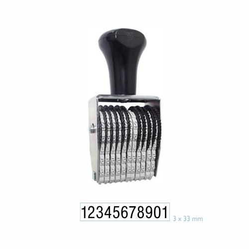 Carimbo Numerador Manual Data Kanji Estreito 11 Digitos 3mm