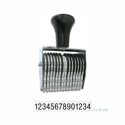 Carimbo Numerador Manual Data Kanji Estreito 14 Digitos 3mm