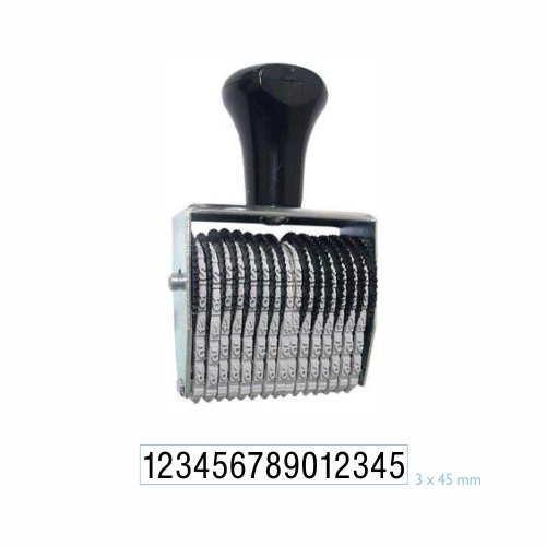 Carimbo Numerador Manual Data Kanji Estreito 15 Digitos 3mm